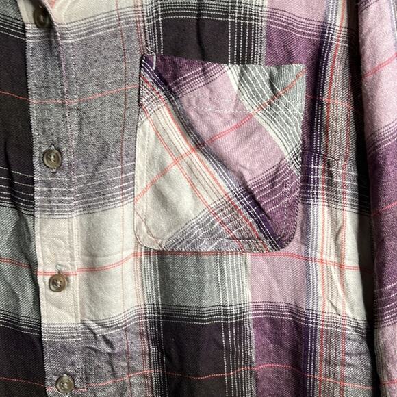 Lucky Brand Plum Plaid Button Down Long Sleeve Shirt Size Small - Picture 5 of 11